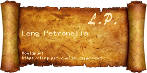 Leng Petronella névjegykártya